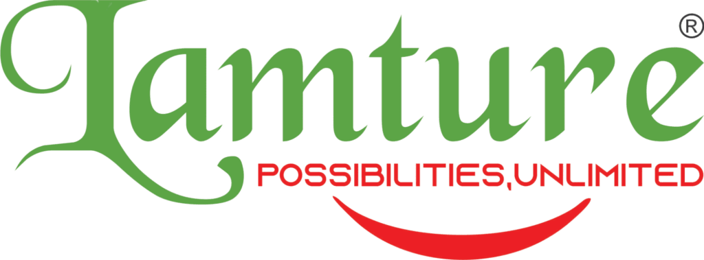Lamture logo featuring green text with a red tagline 'POSSIBILITIES UNLIMITED' and a smile graphic.