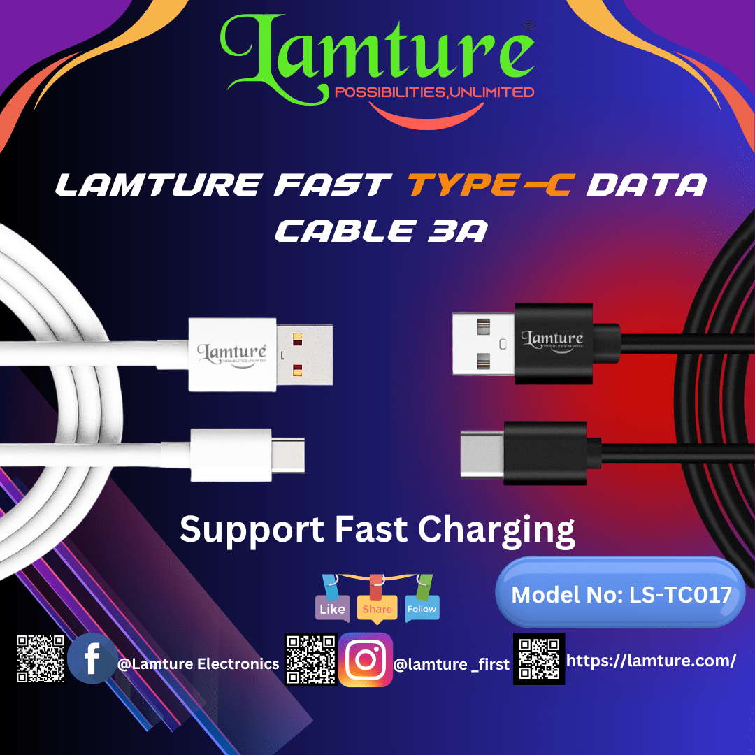 Lamture 35W Fast Type-C Cable – Strong, Reliable & Quick Charging USB-C Data Cable