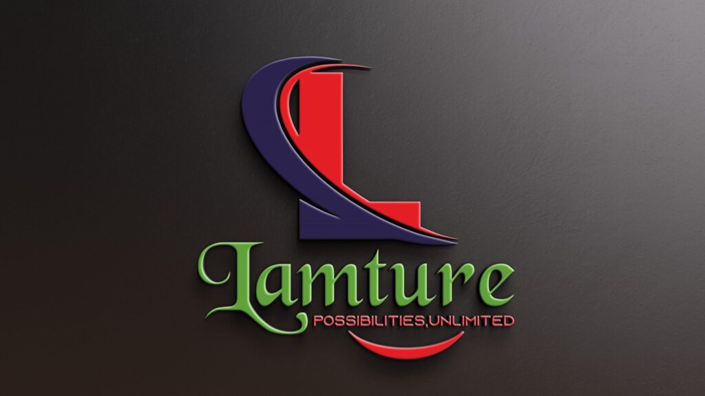 Logo of Lamture featuring a stylized letter L in red and purple with the text 'Lamture Possibilities, Unlimited' in green.