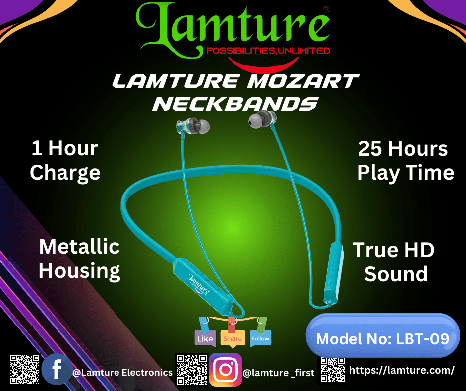 Lamture Long play Bluetooth Neckband