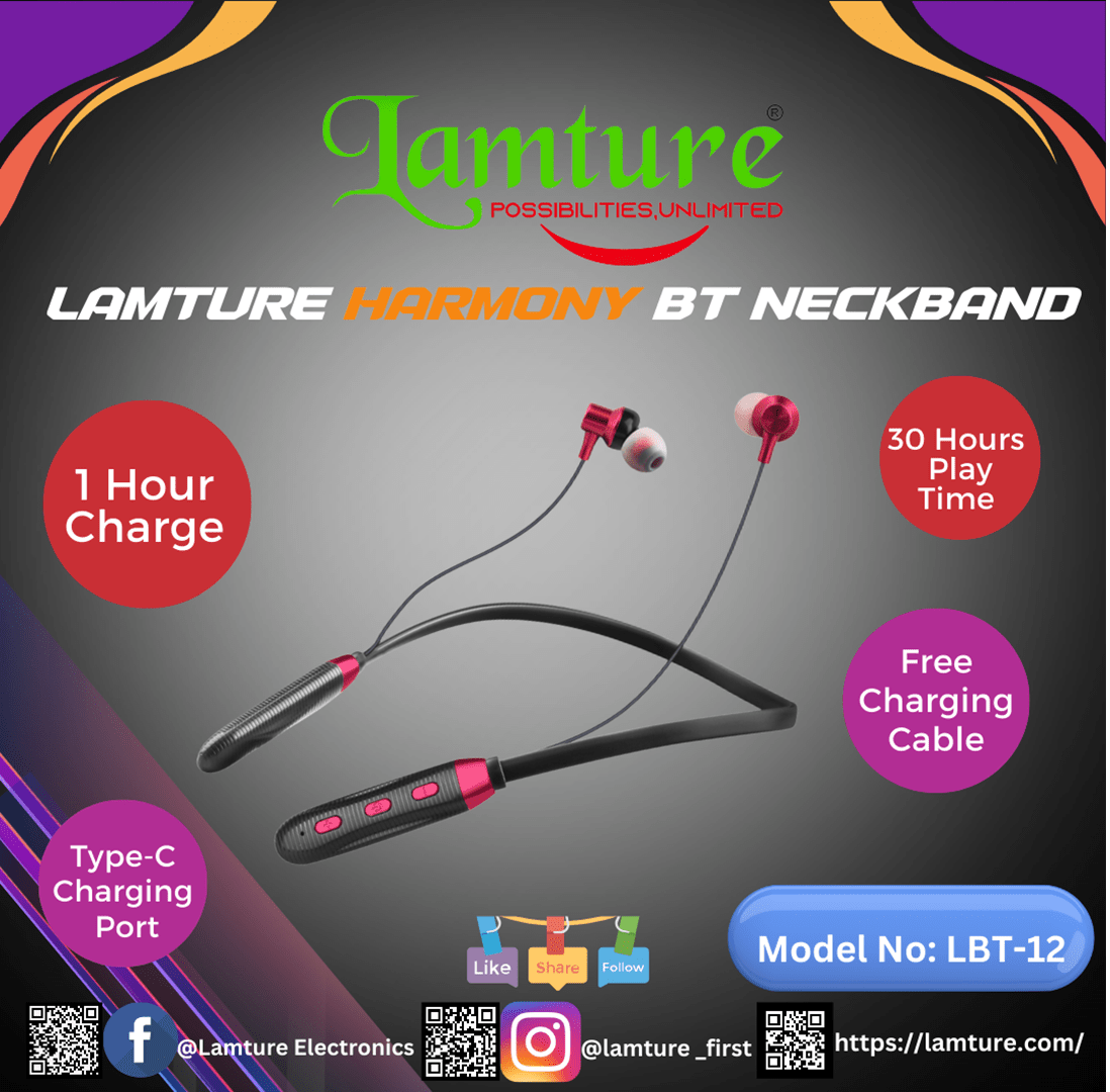 Lamture Harmony Long-Play Bluetooth Neckband