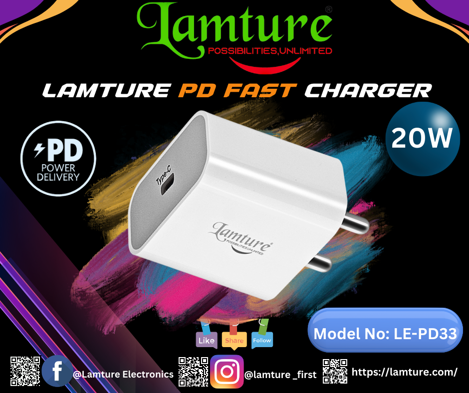 Lamture PD 20W Charger Type C Mobile Charger