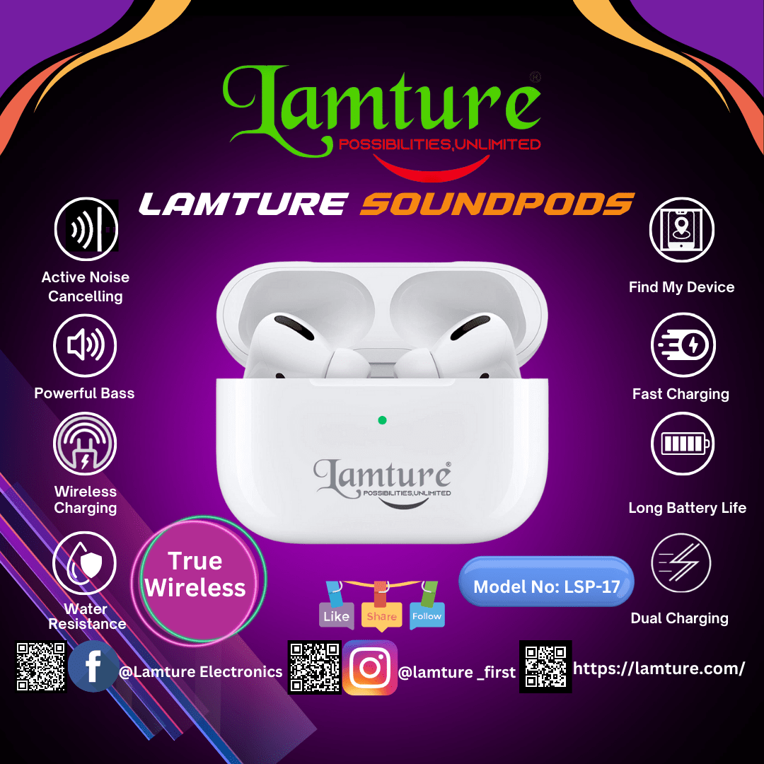 Lamture SoundPods True Wireless Earbuds | ANC, Powerful Bass & Long Battery Life
