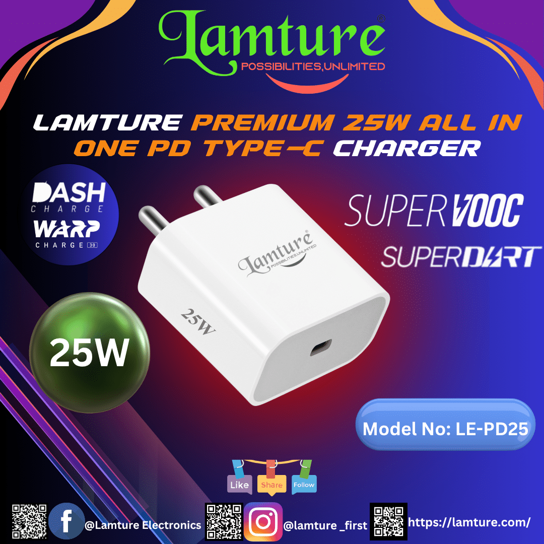 Lamture 25W PD (Type-C) C Mobile Charger